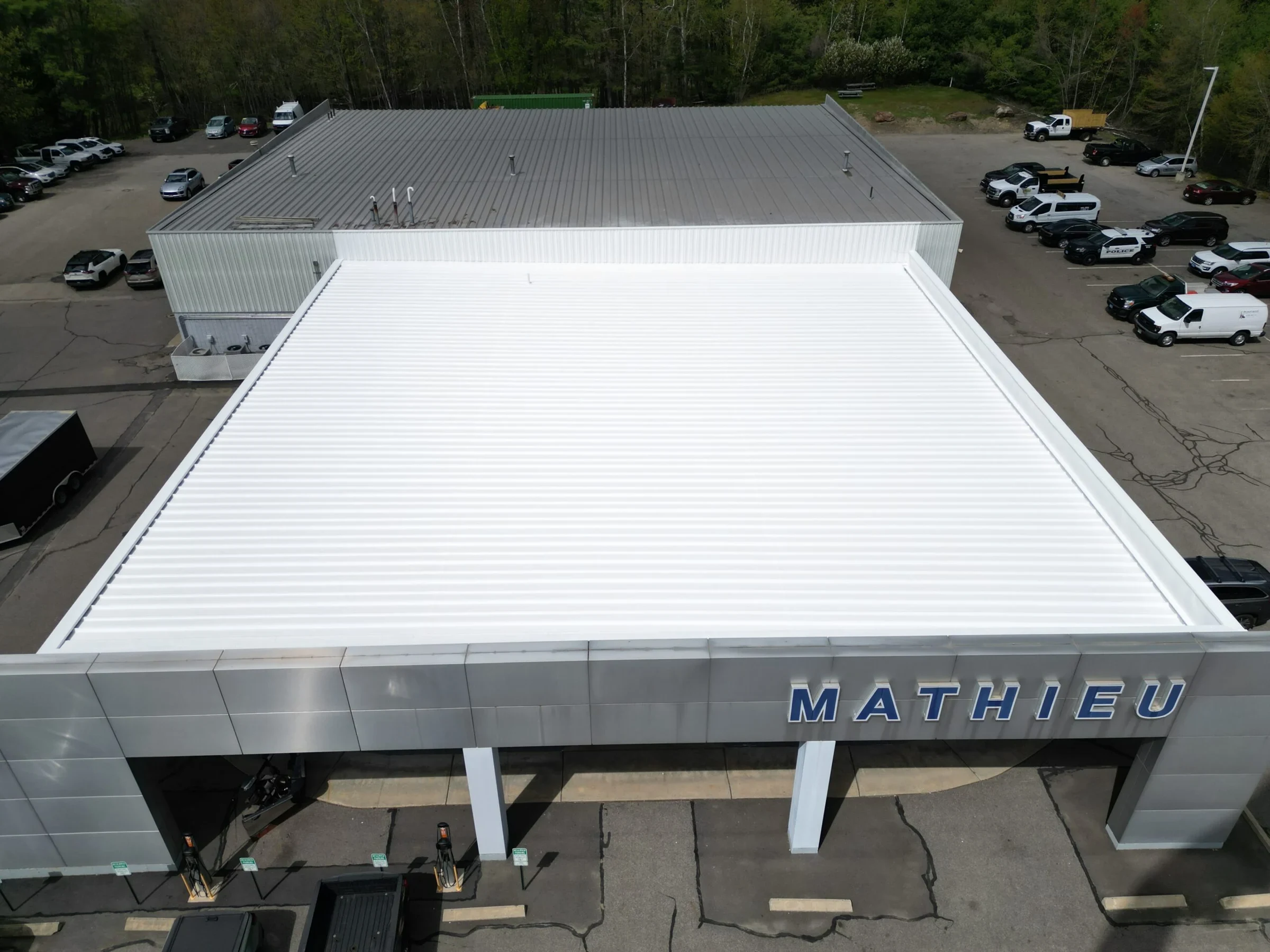 Occupied commercial building roofing